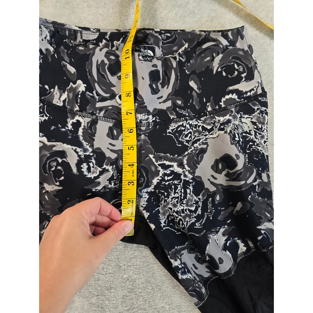 The North Face Leggings Womens Medium Black Floral Mesh FlashDry Active Tights - Picture 8 of 11